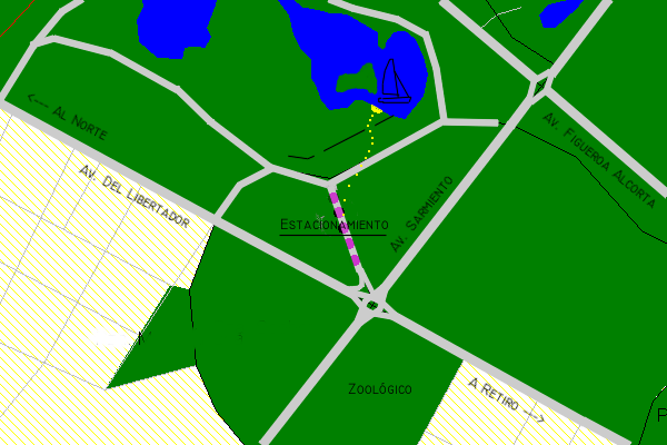 Plano: Ubicacin del Lago del Rosedal